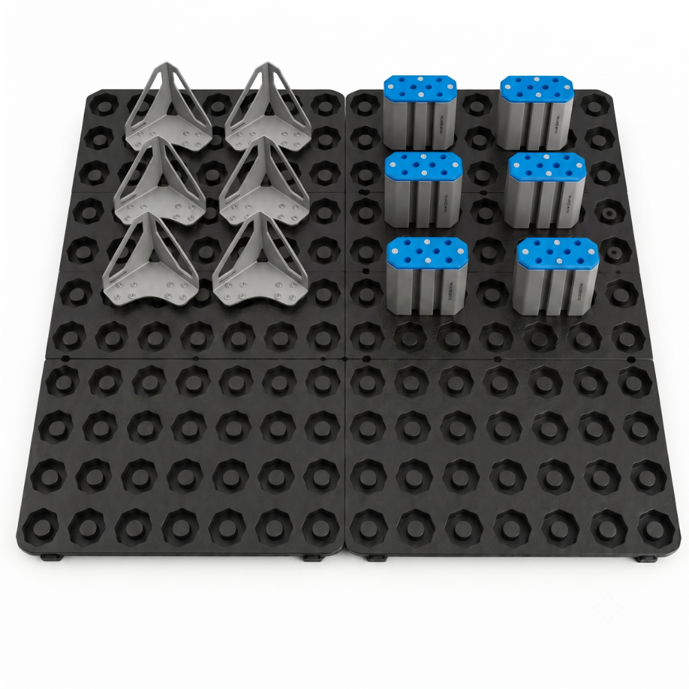 Pack Truckblocs® 20 matten + 12 blokken voor fixatie